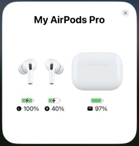 AirPod Battery Level