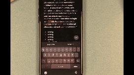 Image showing how to move the keyboard to one side of the screen on an iPhone.